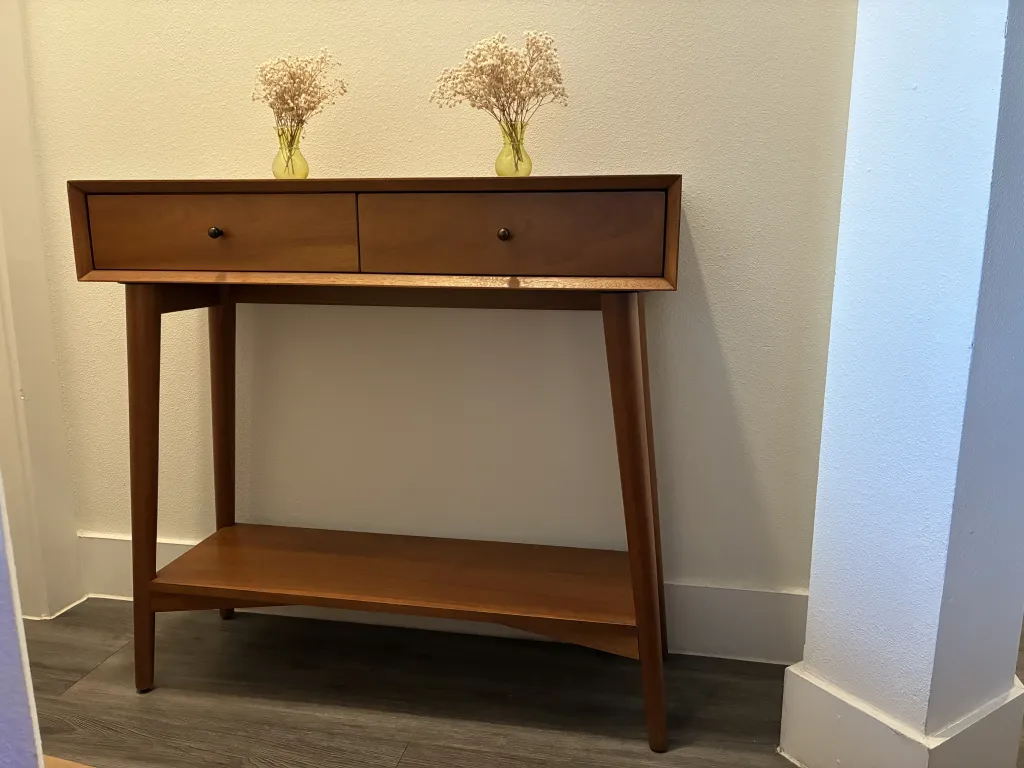 Photo 2 of West Elm mid-century 34” console, acorn
