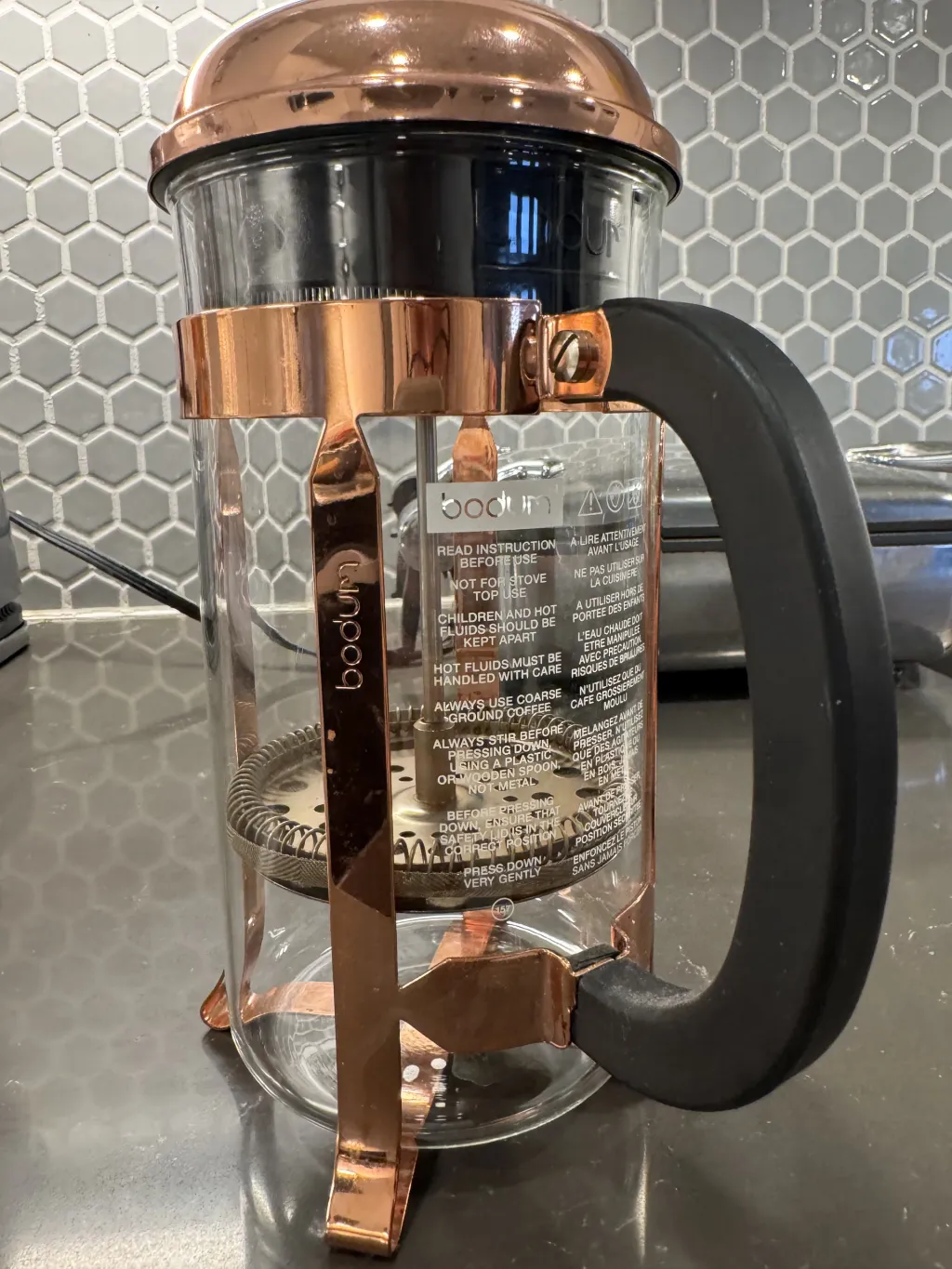 Photo 2 of Bodum copper french press