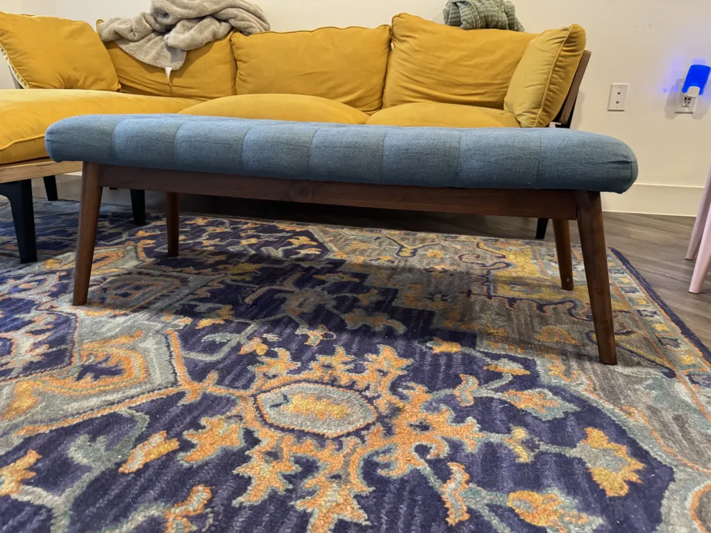 Photo 2 of Wayfair blue ottoman