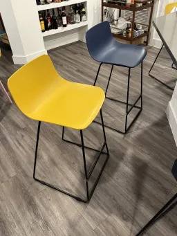 Photo of Article Anco yellow and blue counter stools x4