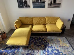 Photo of Floyd birch saffron 3-seater + chaise sofa
